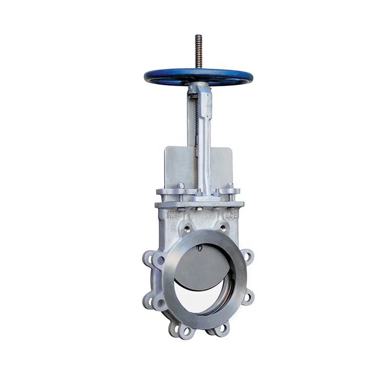 Cast Steel knife gate valve API WCB PN10 12" Manual Lugged NBR Sealing Knife Edge Gate Valve 