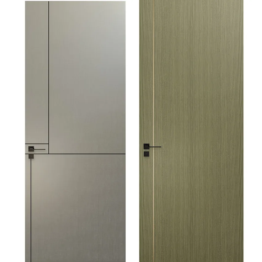Modern Design Wpc Doors Waterproof Material Interior Door
