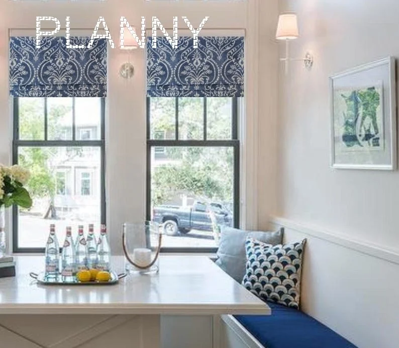 Linen Custom Roman Shades. Flax,Burlap,Wool,Wheat And White Roman