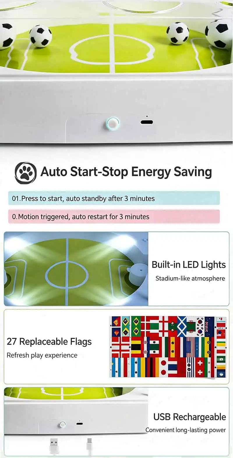 product new electric induction football field cat toy elastic ball hide treat puzzle toy automatic self play boredom relief-4