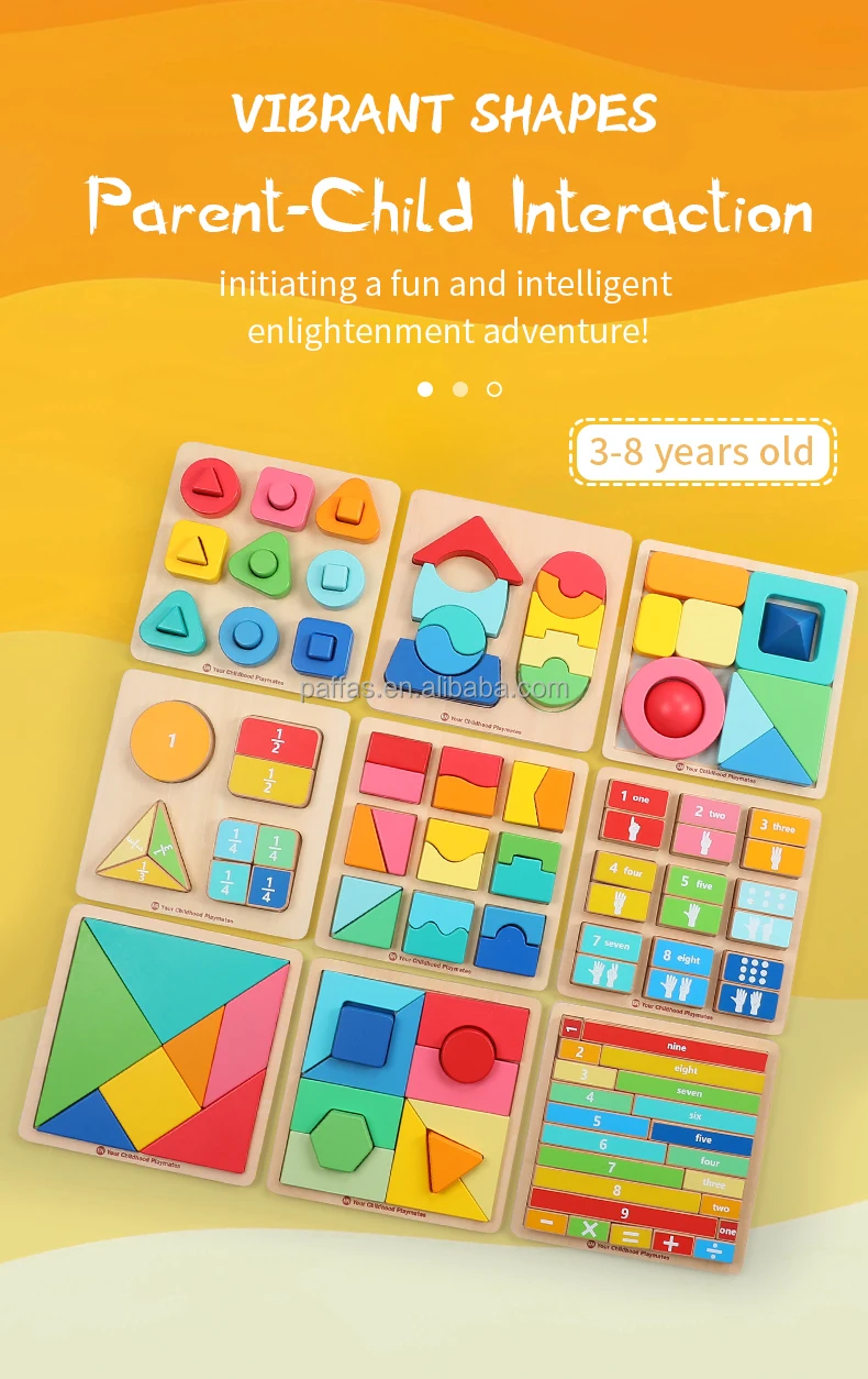 Exclusive Wooden Montessori Educational Puzzle Toy - Early Learning ...