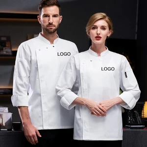 Summer Hotel Short-Sleeved Breathable Chef Uniform for the Dining Restaurant Bread Kitchen Attire with Custom Printing Logo