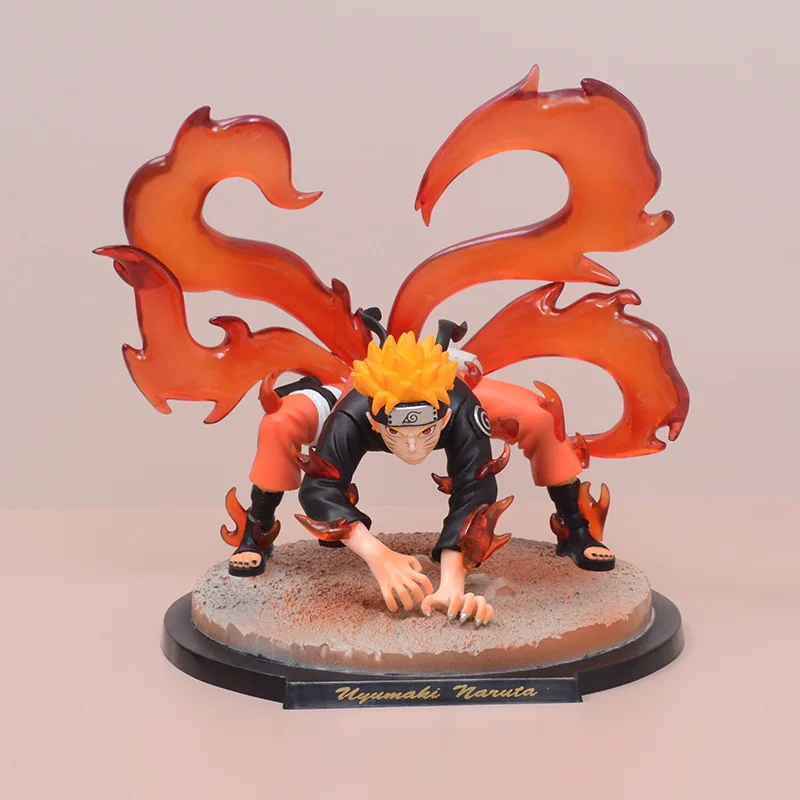 20cm Gk Kyuubi Statue Anime Shippuden Uzumaki Kurama Collectible Pvc Action Figure Model Toy 1647