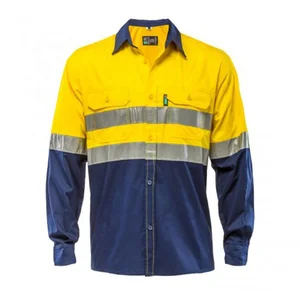 Customized Shirt Reflective Shirt High Vis Safety Breathable Work Shirts for Men