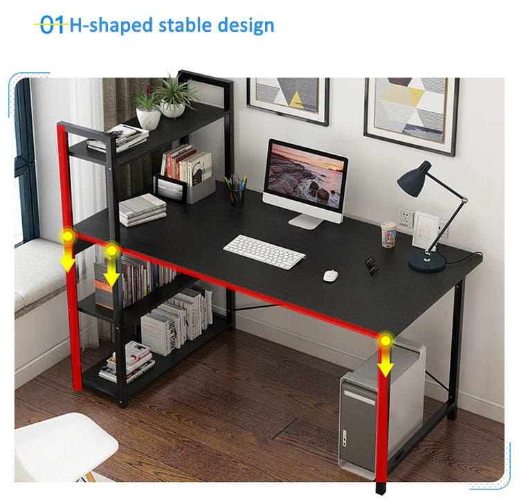 Executive computer wooden home office desk modern luxury organizer furniture