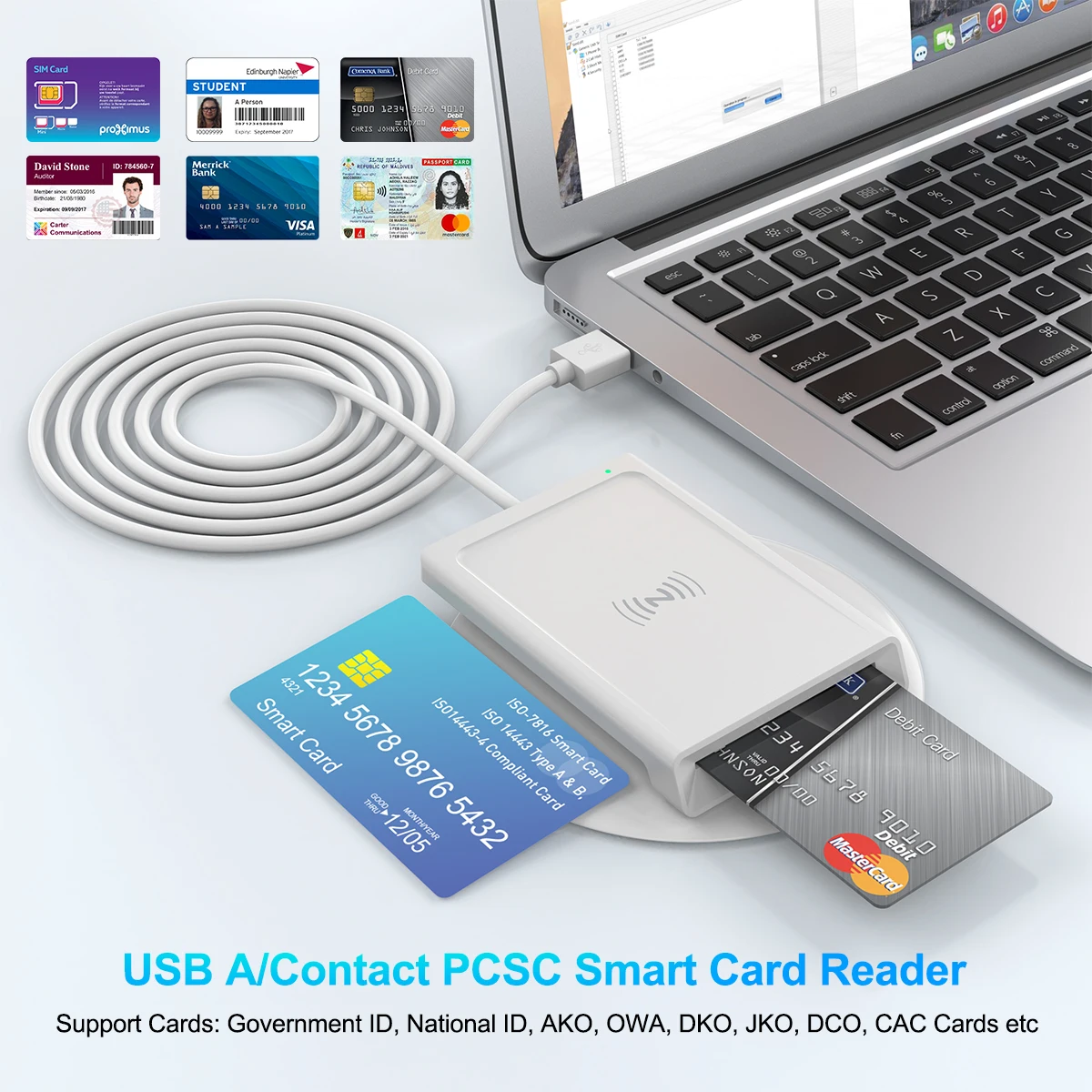 Rocketek OEM NFC Smart Card Reader Credit Sd Tf RFID Card Reader Write for Windows Android Linux