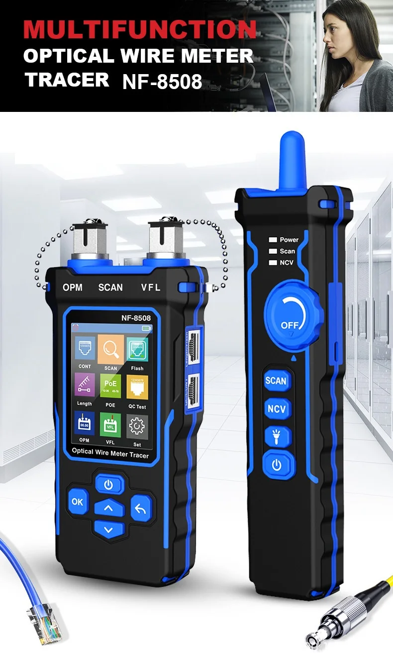 Multi-Function Optical Wire Meter Tracer NF-8508 Tester for Telephone Cable Continuity Fault Finder Wire Tracer for Fiber Optic
