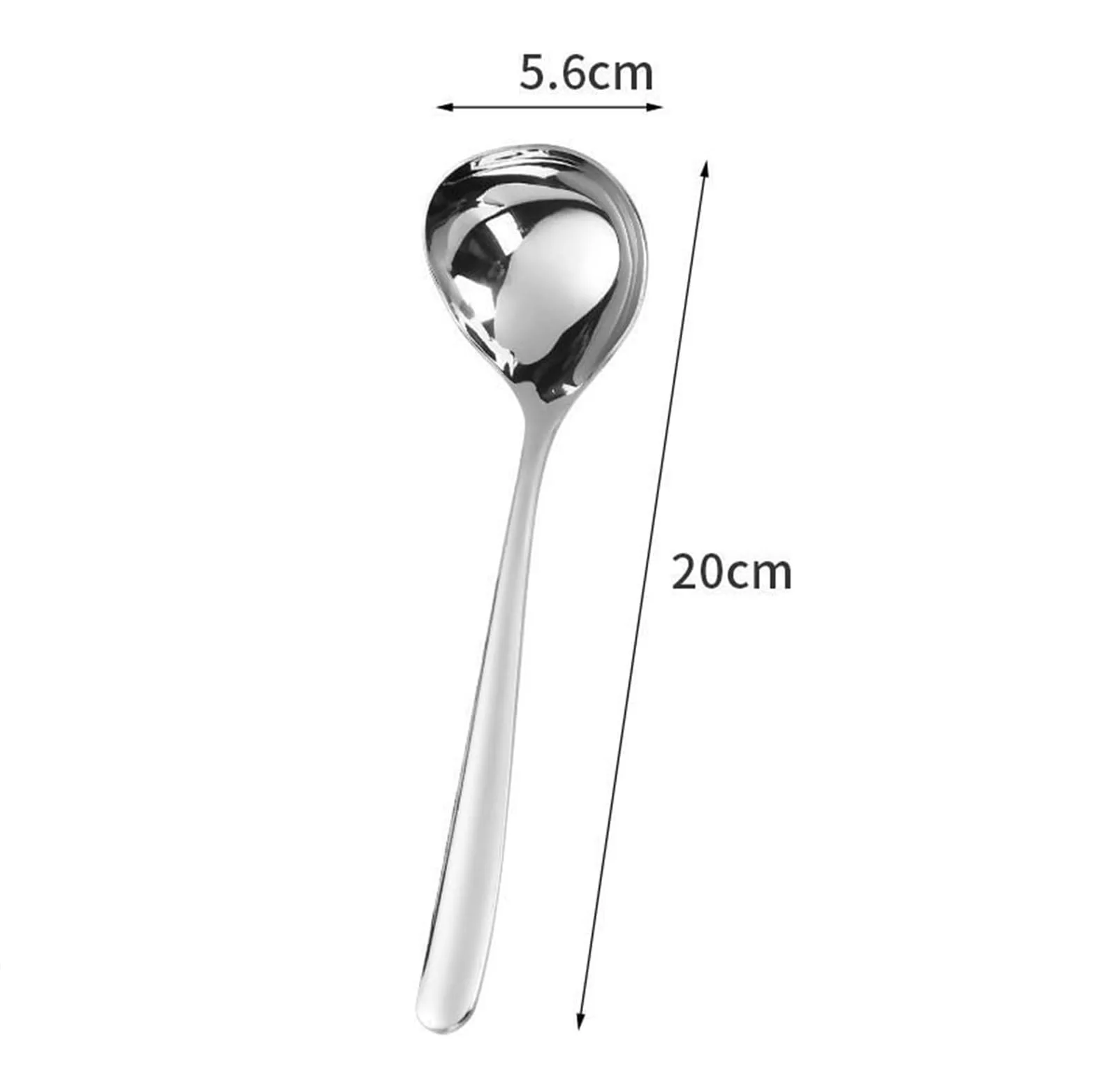 8 Inch 304 Stainless Steel Spoon Ladle Kitchen Soup Spoon Serving Soup