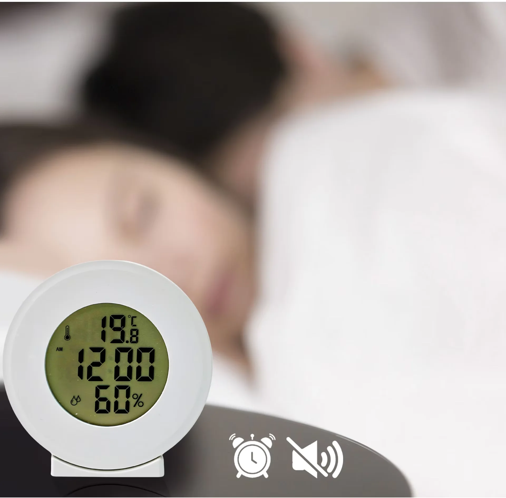 Smart LCD Digital Thermometer Hygrometer Multi Functional Wall Effective Electronic Thermometer Meter Detector Battery Supply