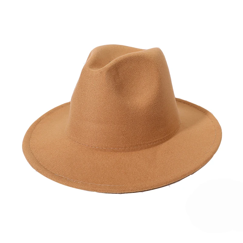 Оптовая продажа 2022 шляпы федоры Женская шерстяная фетровая шляпа широкополая Федора для