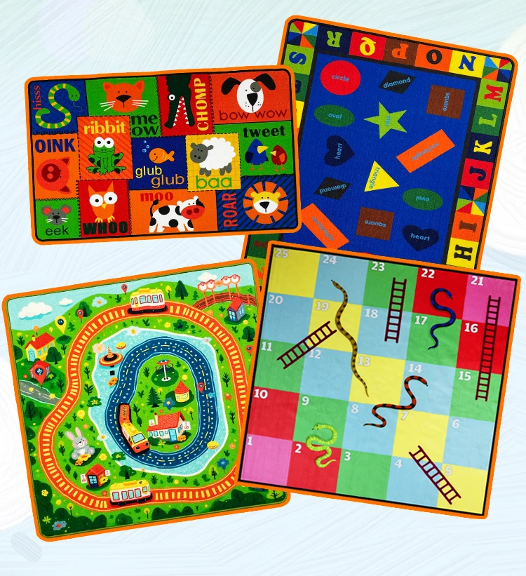 Kids Rug and Carpet Set Children's Play Mat Personalized Custom Name Design Washable NonSlip factory