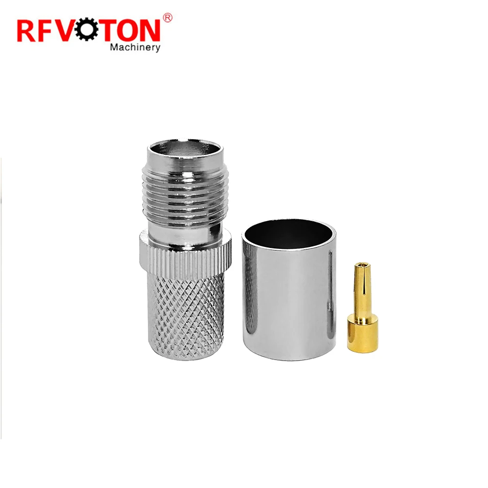 Factory Directly Tnc Female Jack Hembra for 8D-FB 8D-FB Cable Crimp Straight RF Coax Connector Converter Connecteur in Stock