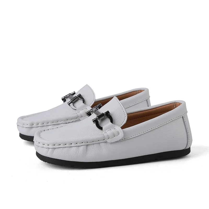 Новая изысканная мягкая кожаная обувь для мальчиков Модная трендовая формальная школьная детская