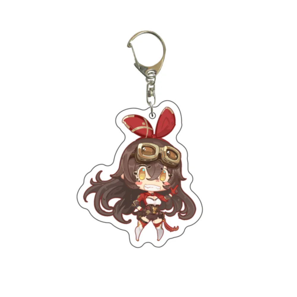 Cosplayer Introduction Character Keychain Cosplay Keychain Badges - Genshin Impact Anime Accessories