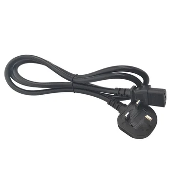 UK standard 3 plug to C13  power cord Three hole extension cable with plug connection Three core pure copper British style