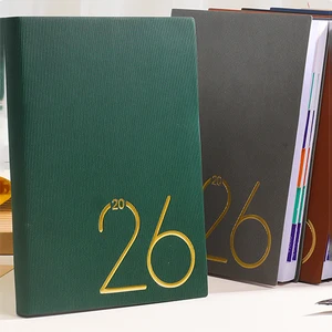 Custom Corporate A5 PU Leather 2026 Planner Agenda Diary Notebook Journals with Logo