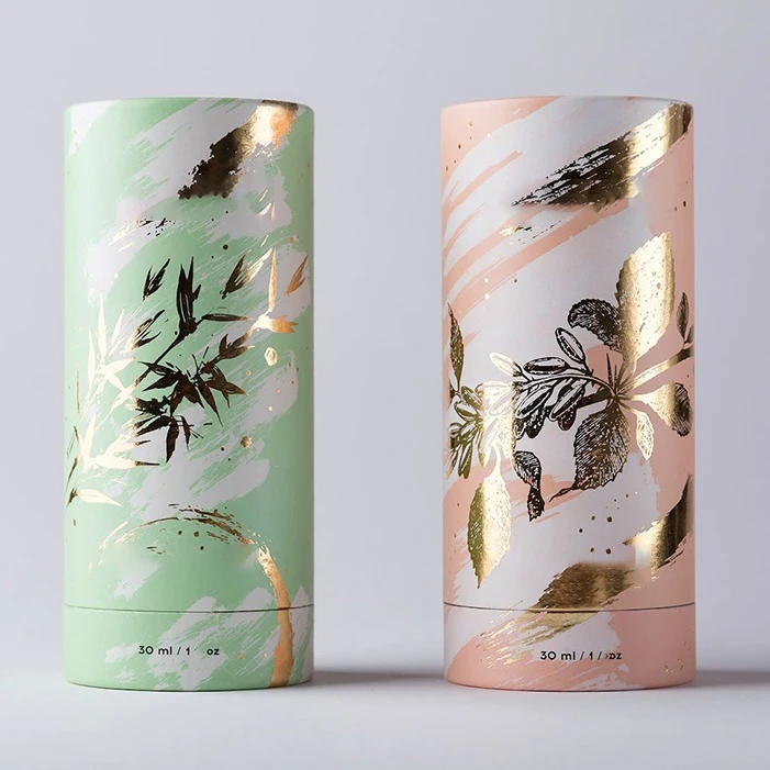 Customised Boite Carton Recyclable Luxury Ecofriendly Craft Packaging Round Cardboard Packaging Cylinder Coffee Tea Paper Tube