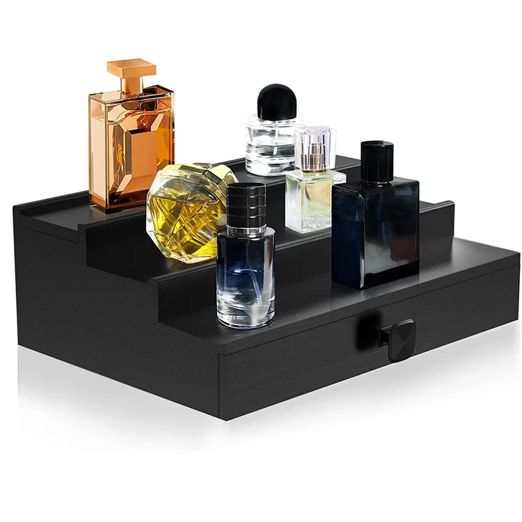 Wooden Cologne Organizer for Men,3 Tier of Elevated Cologne Display  Shelf,Perfume Organization and Storage Display Riser