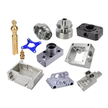 Customized Precision Metal CNC Machined Parts Anodized Milled Steel with Gold Chrome Finish