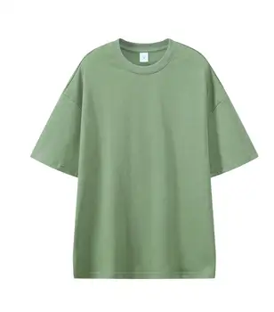 Clothing Manufacturers oversize t shirts high quality thickness 330gsm 100%Cotton oversize boxy cropped t-shirt man