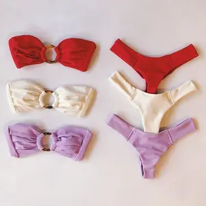 MLY Hot Custom Bikini Manufacturer Girl Sexy Swimwear Women Buckle Split Swimsuit