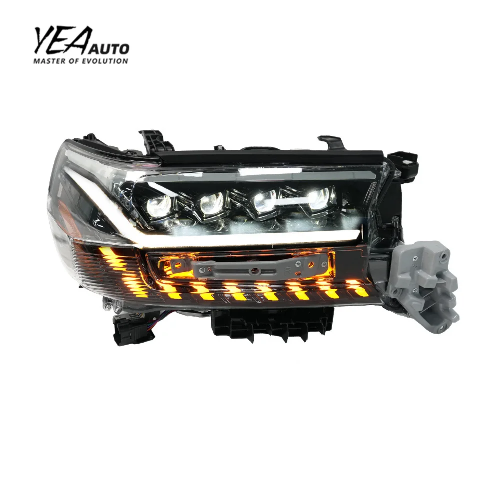 Phare avant 4 lentilles modifié avec feux LED pour Toyota Land Cruiser LC200 Landcruiser LC 200 FJ200 Phare avant 2016-2021