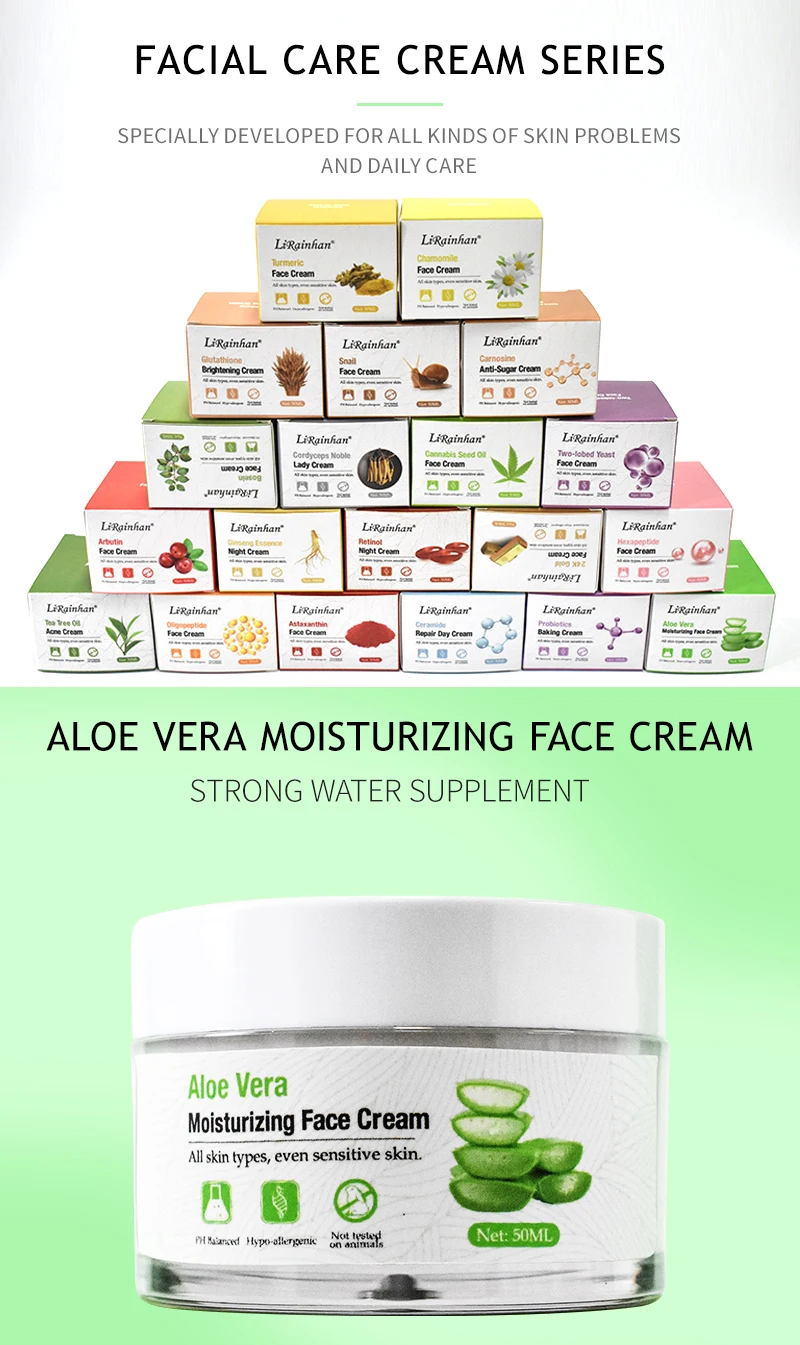 Hydrating Moisturizing Nourishing Face Cream Acne Treatment Aloe Vera