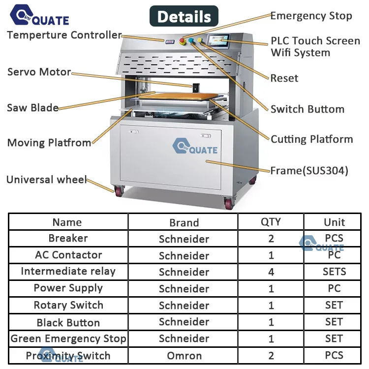 Automatic SS304 Cake Cutter Material Cheesecake Toast Cutting Machine for Square & Round Shapes Cake Cutting Machine for Bakery