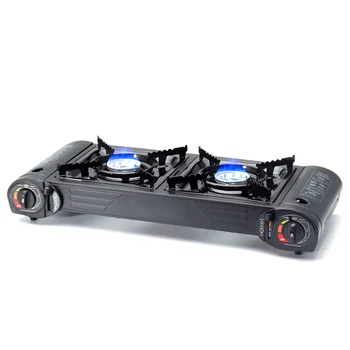 Double-eye cassette stove is suitable for adult outdoor camping