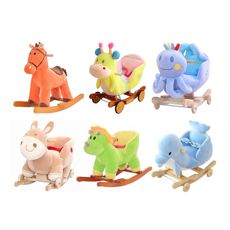 Soft Toddler Toys - Animal Shaped Chair Rocking Horse
