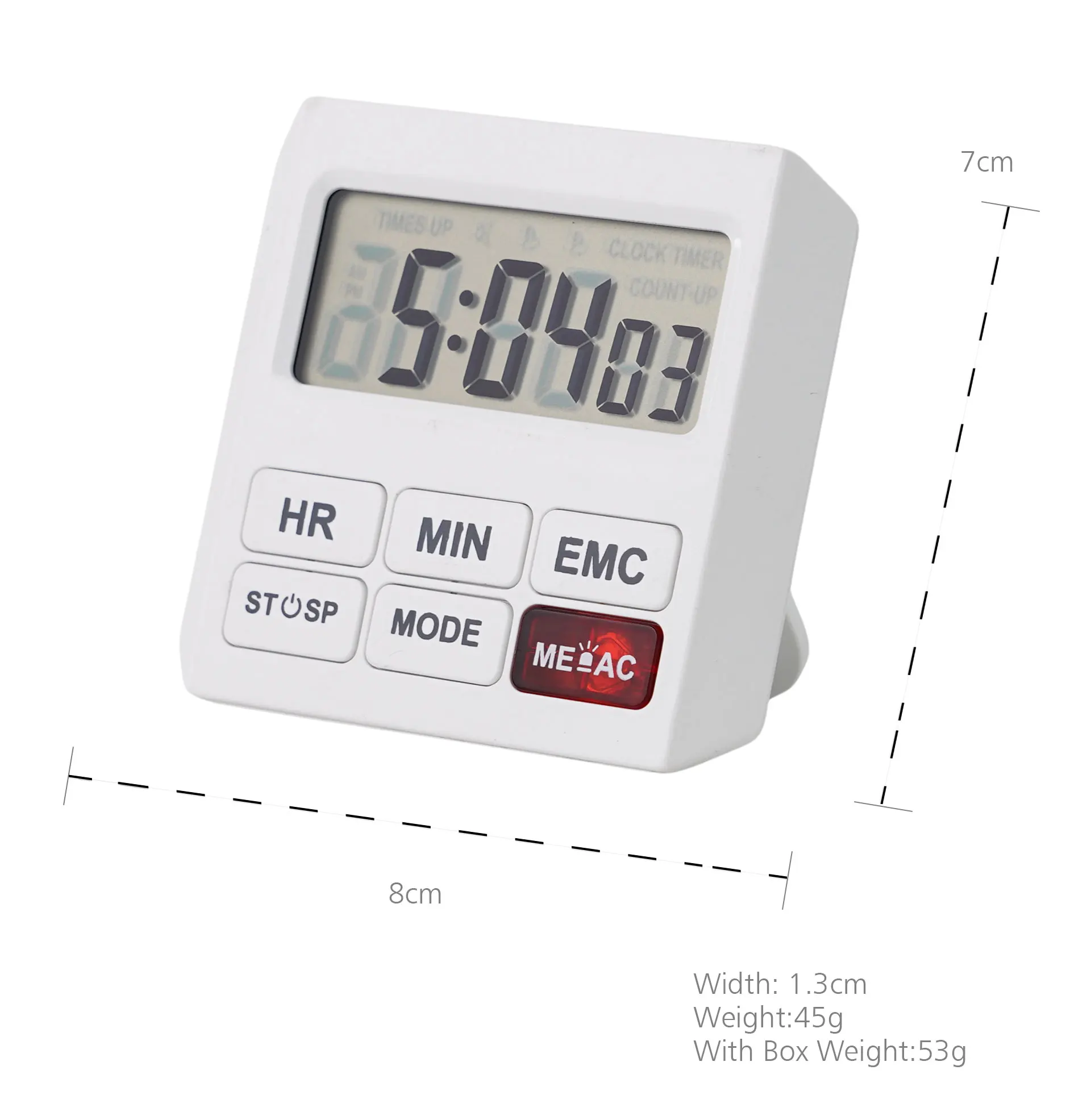 Cheap Gift Ultrathin 3D Geometric Bezel Design Flashing Lights Silent Multi-functional 2-set Electronic Alarm Clock Timer