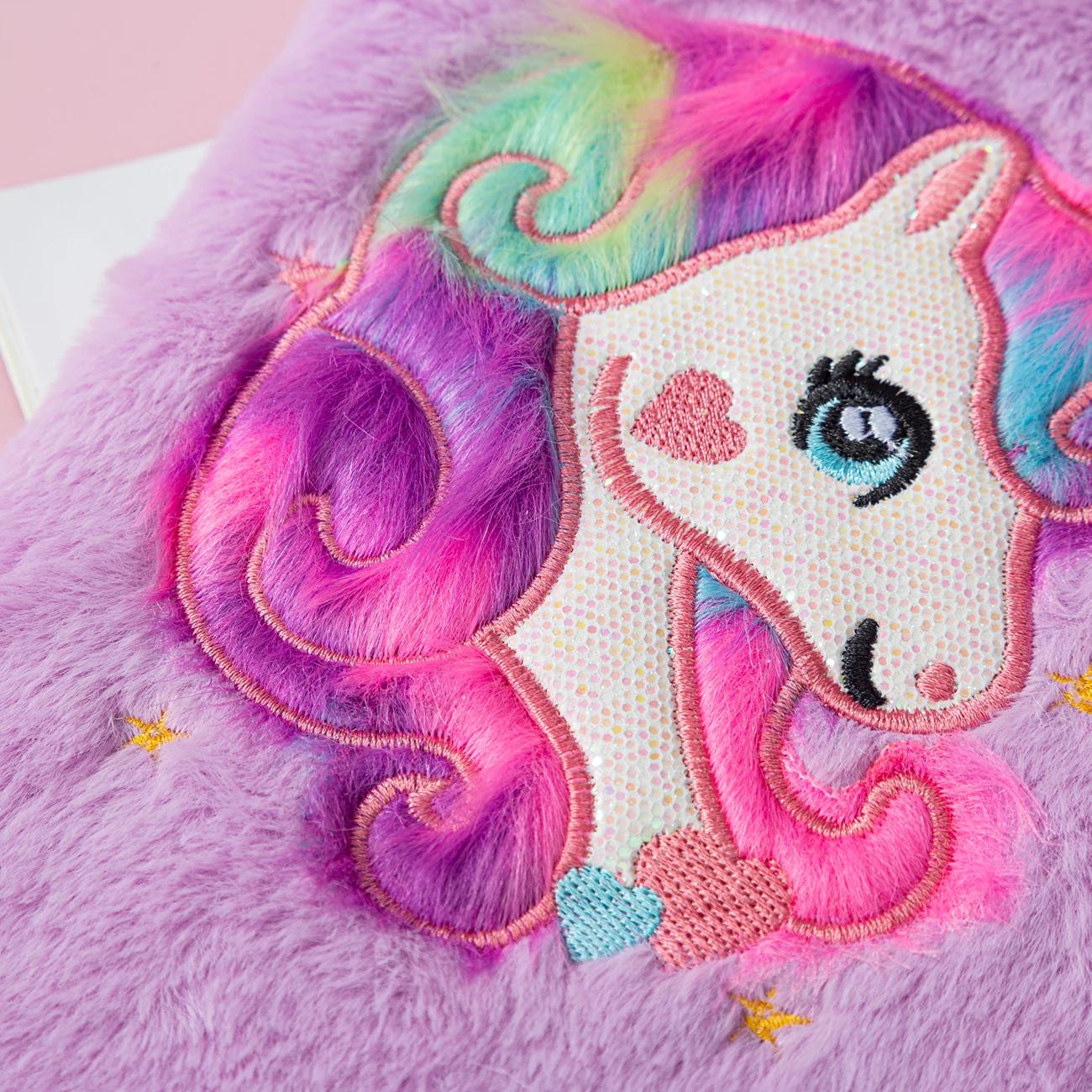 2021 New Products Custom Cute unicorn Princess Notebooks for Children Plush Diary Notebook