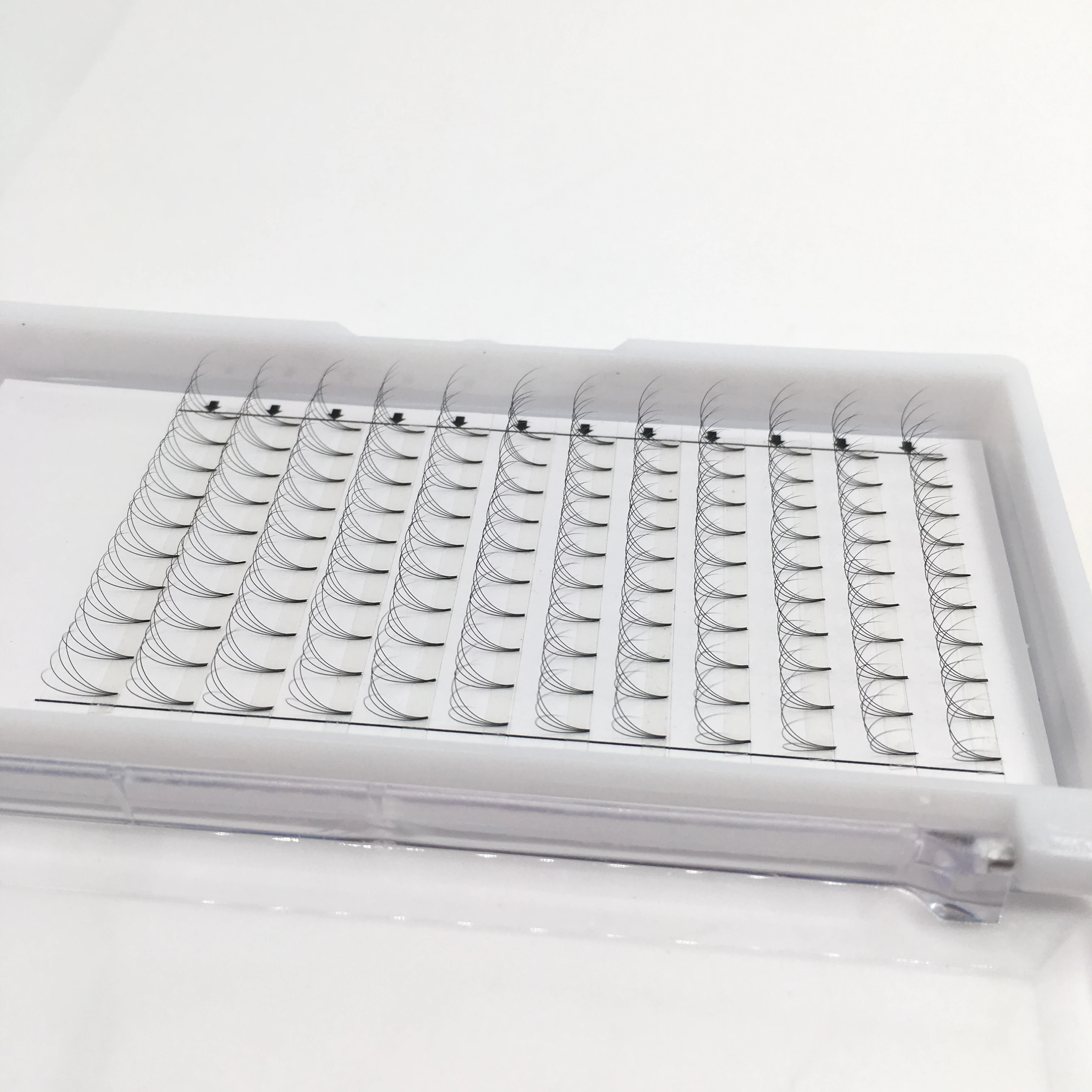 Профессиональные товары, накладные ресницы, норковый пушистый поставщик, Корея, полу4d, предварительно изготовленный вентилятор, 18 линий
