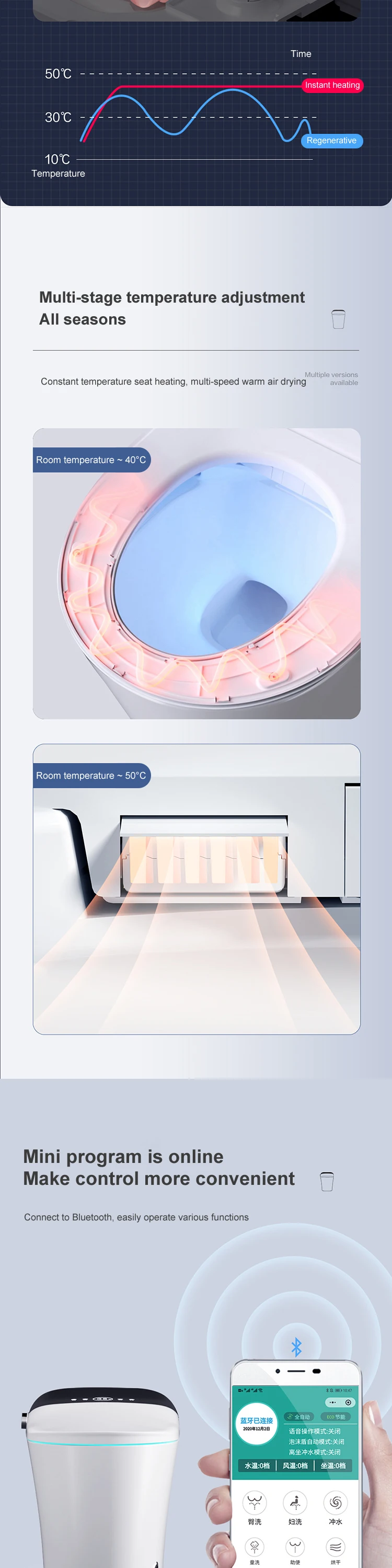 product auto flush electric bidet inodoros wc toilet bowl ceramic siphonic automatic toilet commodes bathroom intelligent smart toilet-18