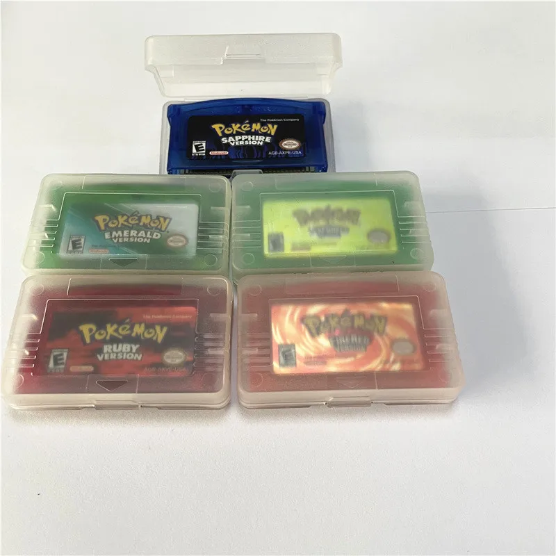 5 Pieces GBA Games Pokemon LeafGreen FireRed Emerald Ruby Sapphire