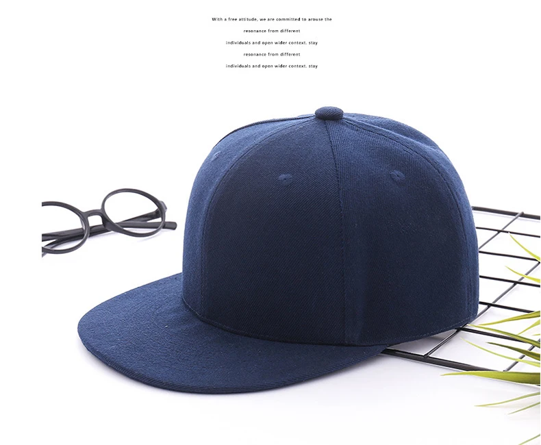 Custom Snapback Back Hat Male Hiphop Flat Skateboard Cap Men Women Plus Size Fitted Baseball Cap