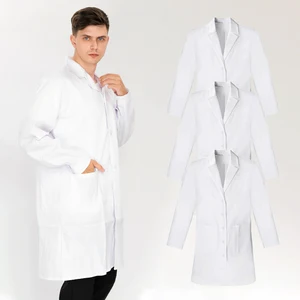 Wholesale Custom Medical White Lab Coat Hospital Uniforms Long Sleeve Science Chemistry Doctor Nurse Lab Coat
