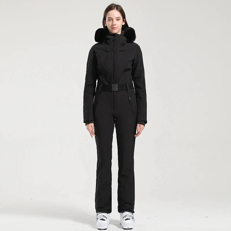 Factory Custom  Woman Warm Snow Skiing Suit Sets for Outdoor Sports Snowboarding  Overall Ski Suit