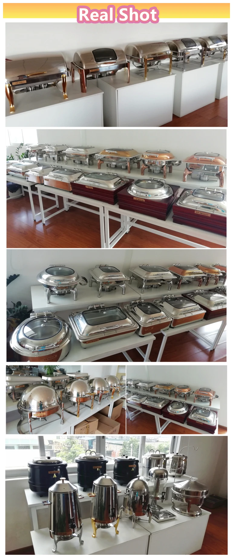 Cater electric chef gold alcohol stove chaffing chafing dish buffet dishes food warmer heater Display server tray set equipment