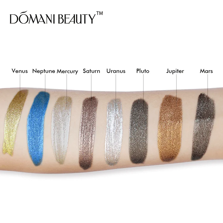 
 Водостойкая блестящая Кисть для макияжа Domani Beauty, оптом, под заказ, блестящая Кисть для макияжа, частная этикетка, одиночные жидкие тени для век, тени для век  