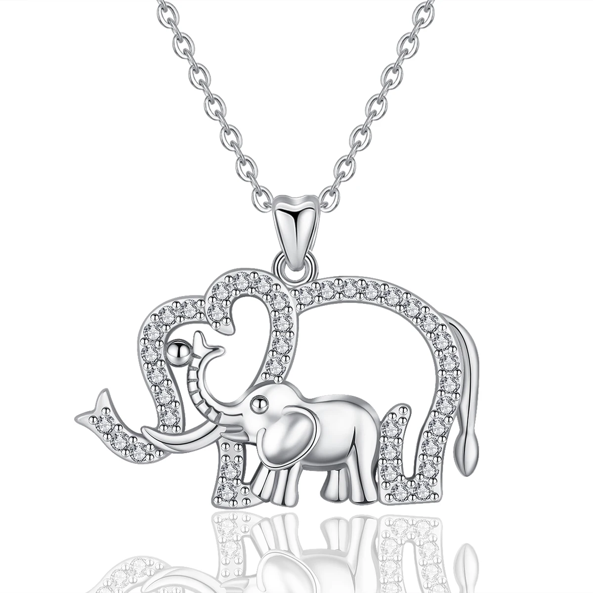 925 Sterling Silver Jewelry Good Luck Vintage Thai Elephant Shape Necklace  Pendant