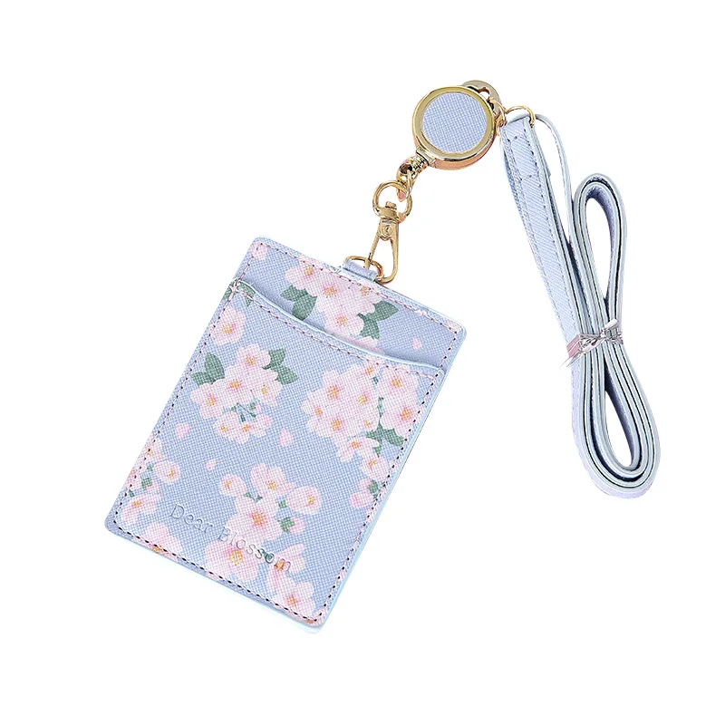 Flowers Leather Badge Holder Lanyards Id Card Badge Name Tag Clip Reels  Office Accessories Kawaii Cute Breakaway Lanyard - Buy Flowers Leather Badge  Holder Lanyards Id Card Badge Name Tag Clip Reels