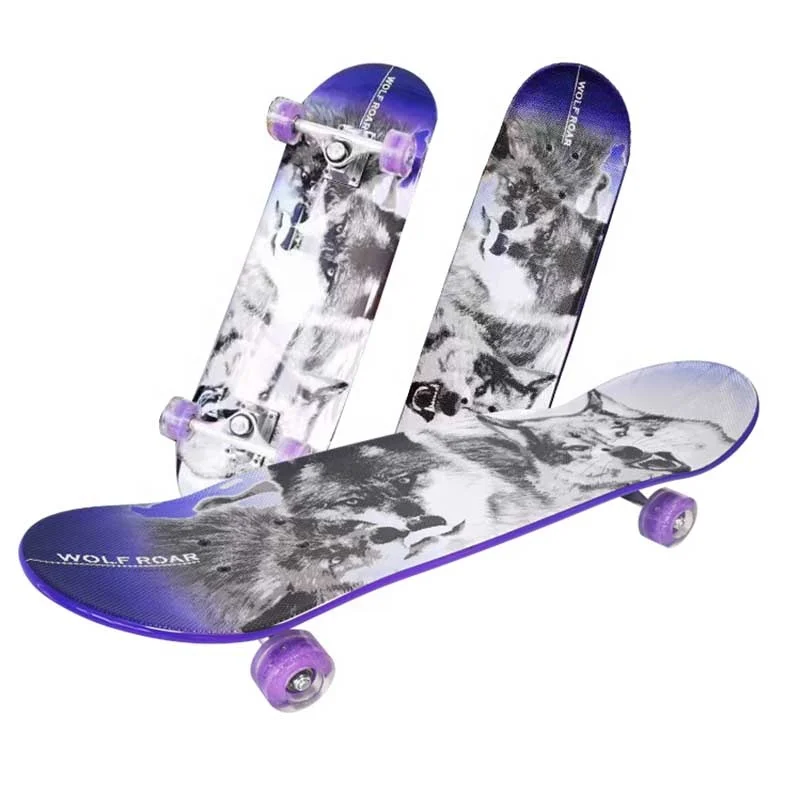 31 дюймов двойной удар пластиковая доска для скейтборда палубе 4 колеса