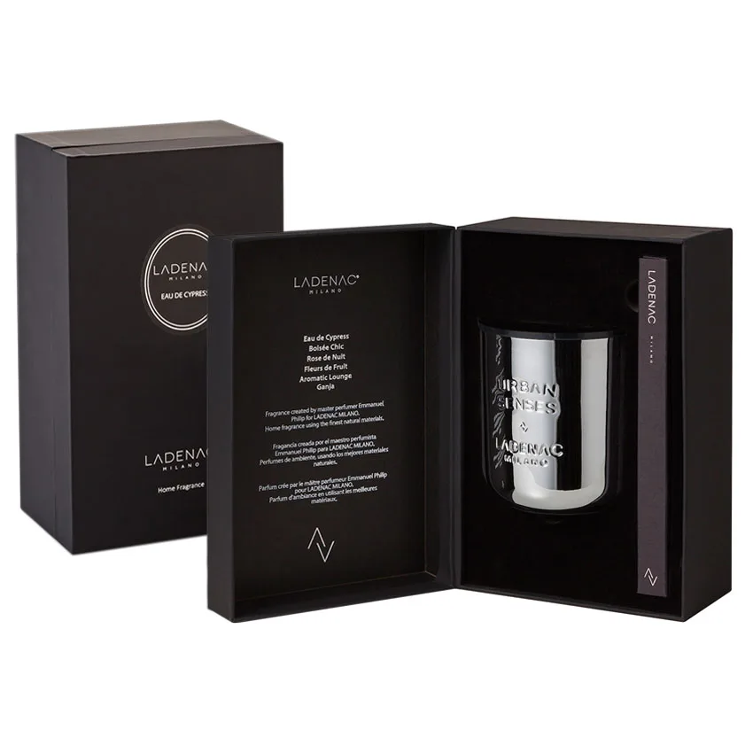 Custom Logo Glass Candle Jars Package Candle Box Packaging Luxury With Ribbon