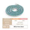 Cadena de 4MM + moissanita azul