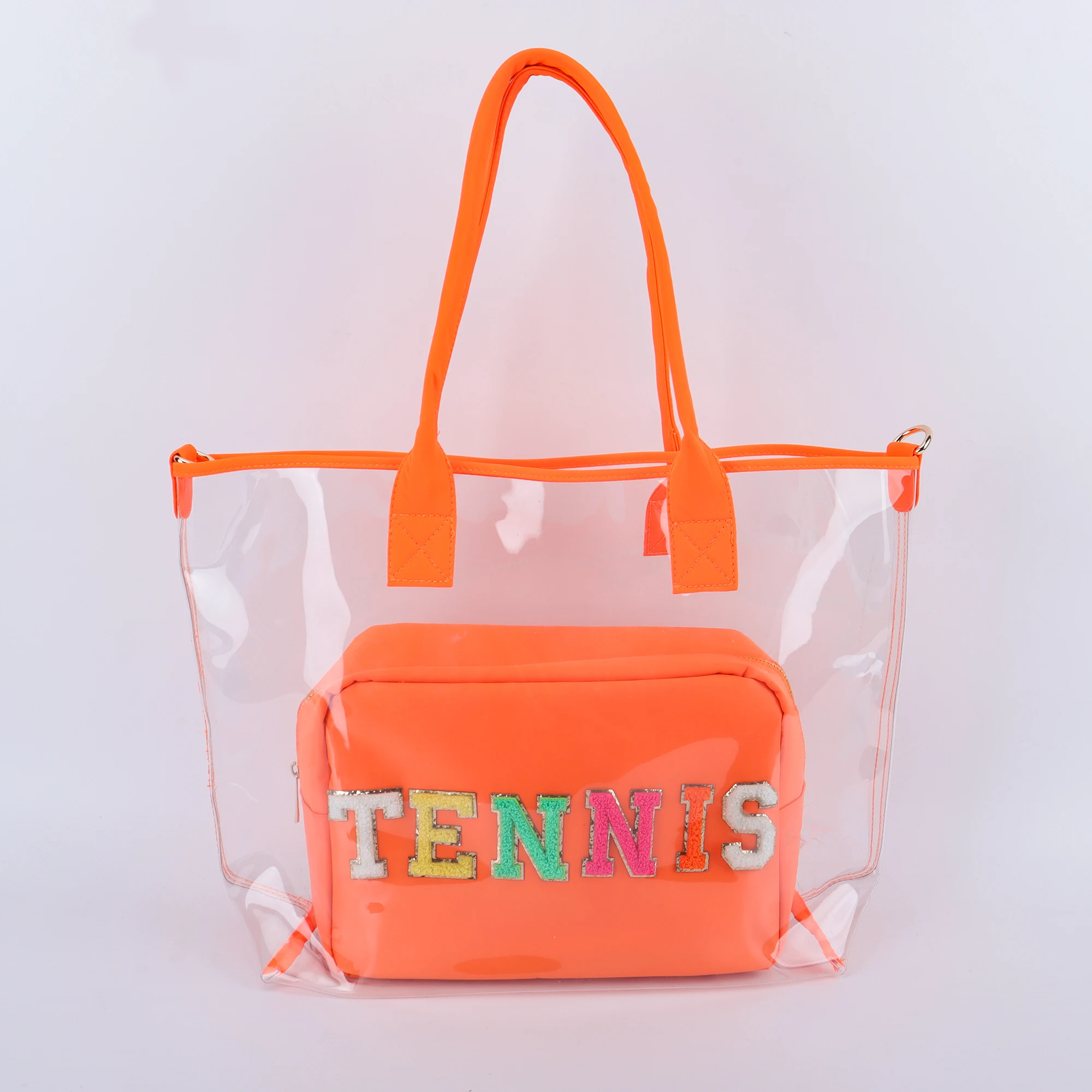 Fast Delivery Clearly Large Space Handbag and Purse Summer Beach Bags Lady  Girl Women's Travel Transparent Clear PVC Tote Bag