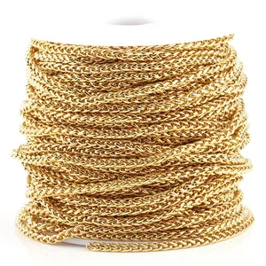 Customized Stainless Steel Wheat Chain 18K Gold Plated for Necklace and Bracelet Making Factory Price