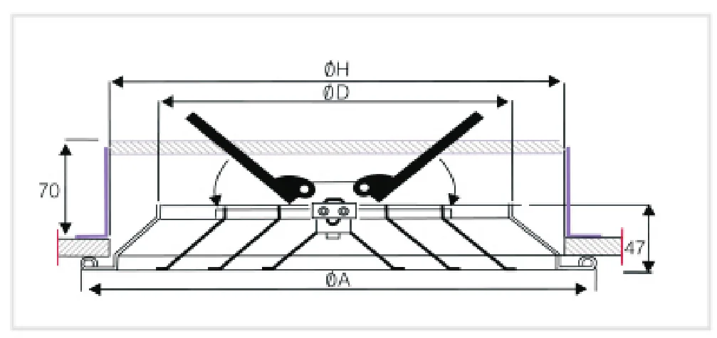 HVAC tools ventilation round ceiling diffuser