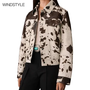 PU Leather Single-Row Multi-Button Jacket with Long Sleeve Stand Collar Breathable Woven Coat for Autumn Winter Spring Seasons