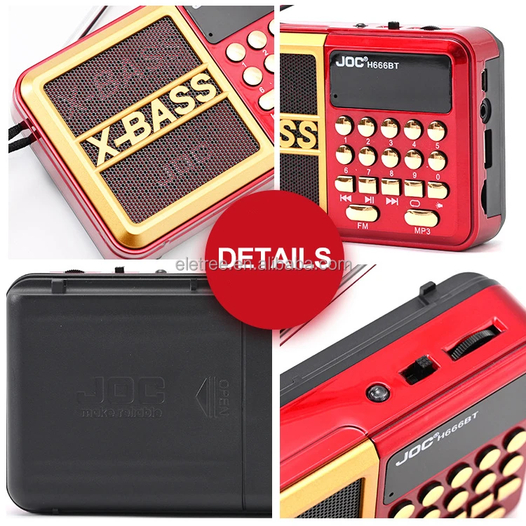 洋楽 PROJECT LIONHEAT SHOEBOX RADIO H1844bt Joc Small Portable BT Speaker - Rechargeable Bluetooth FM